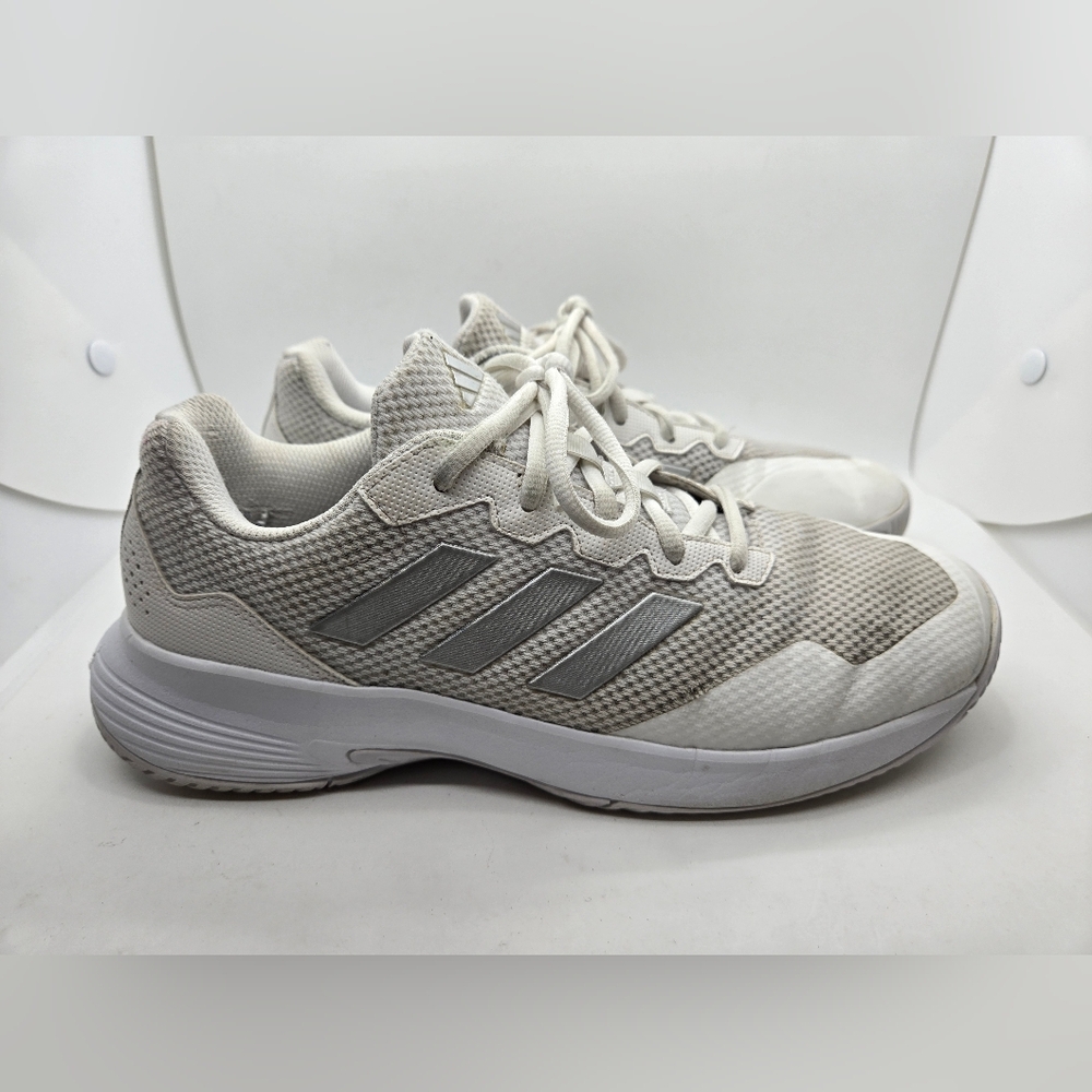 Adidas Gamecourt 2.0 Tennis Shoes Women's 8.5 White Running Athletic Sneakers